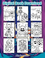 Spooky Nights Halloween Coloring Book Digital Version by Mindset Flow Preview 3