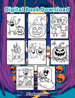 Spooky Nights Halloween Coloring Book Digital Version by Mindset Flow Preview 4