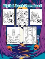 Spooky Nights Halloween Coloring Book Digital Version by Mindset Flow Preview 5