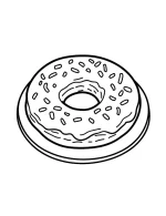 Sprinkled Donut Delight Coloring Page by Mindset Flow