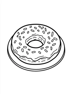 Sprinkled Donut Delight Coloring Page by Mindset Flow