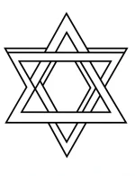 Star of David Geometric Design Christmas Coloring Page by Mindset Flow