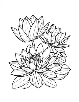 Stunning Lotus Blossom Flower Coloring Page By Mindset Flow