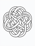 Stylish Interlocking Rings Mandala Intricate Geometric Pattern Printable Coloring Page by Mindset Flow