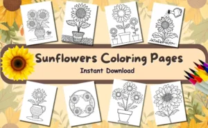 Sunflowers Coloring Pages