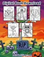 Sweet Spells Adult Halloween Coloring Book Digital Version by Mindset Flow Preview 5