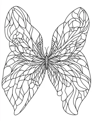 Symmetrical Butterfly Mandalas Coloring Page by Mindset Flow