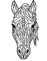 Symmetrical Horse Face Mandala with Balanced Designs Coloring Page by Mindset Flow