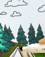 Tent And Campfire In Pine Forest Summer Adventure Coloring Page How To Video