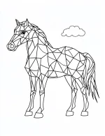 The Majestic Mustang Horse Standing Coloring Page by Mindset Flow