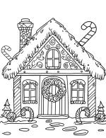 Traditional Gingerbread House Sugar Candy Cane Christmas By Mindset Flow