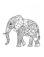 Tribal Mandala Elephant with Bold Patterns Coloring Page by Mindset Flow