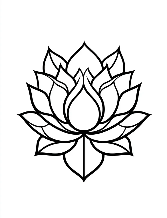 Tulip Flower Mandala Coloring Page