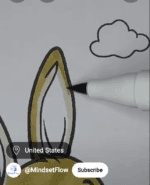 Two Laughing Bunnies Holding an Easter Egg Coloring Page-HowToVideo
