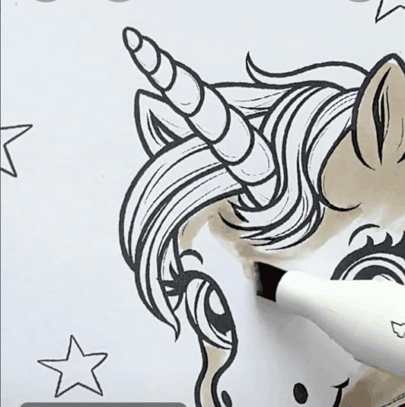 Unicorn Bowling With A Bubble Pop Unicorn Coloring Page-HowToVideo Unicorn Bowling With A Bubble Pop Unicorn Coloring Page-HowToVideo