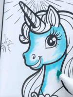 Unicorn Surrounded By Fireworks And Stars Unicorn Coloring Page How to Video Unicorn Surrounded By Fireworks And Stars Unicorn Coloring Page How to Video