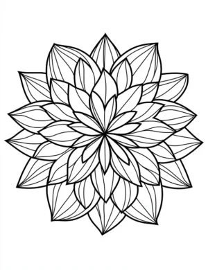 Unique Mandala Flower Blooming Design Flower Coloring Page By Mindset Flow