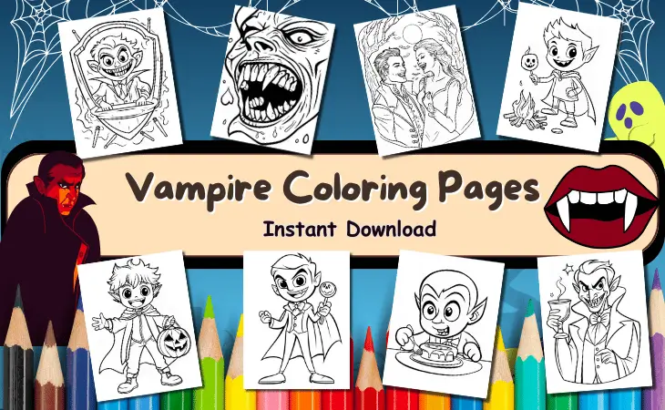 Vampire Coloring Pages by Mindset Flow
