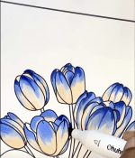 Vase Filled with Tulip Flowers Printable Coloring Page-HowToVideo