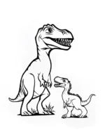 Velociraptor Pack Printable Coloring Page