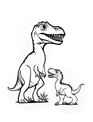 Velociraptor Pack Printable Coloring Page