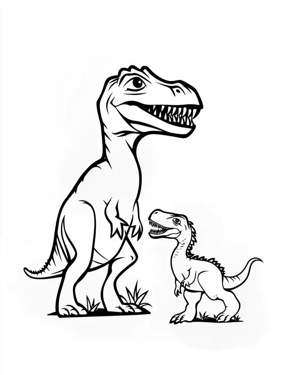 Velociraptor Pack Printable Coloring Page