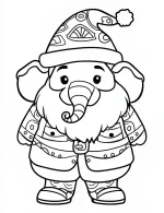 Whimsical Elephant Mandala with Intricate Designs Coloring Page by Mindset Flow