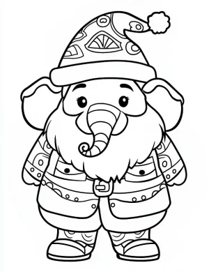 Whimsical Elephant Mandala with Intricate Designs Coloring Page by Mindset Flow