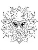 Whimsical Peacock with Mandala Tail and Fun Hat Coloring Page by Mindset Flow