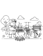 Whimsical Raccoon Candy Cauldron Coloring Page By Mindset Flow