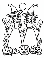 Wicked Witches Coloring Page by Mindset Flow
