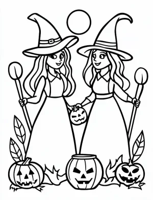 Wicked Witches Coloring Page by Mindset Flow
