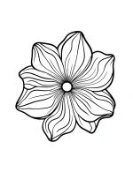 Wildflower Mandala with Flowing Petals Coloring Page