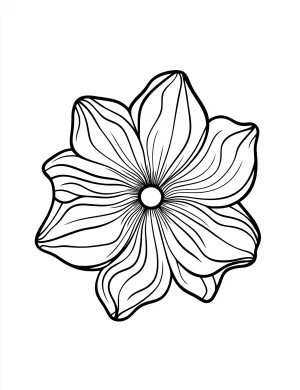 Wildflower Mandala with Flowing Petals Coloring Page