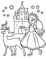 Winter Princess Castle Christmas Coloring Page Printable By Mindset Flow