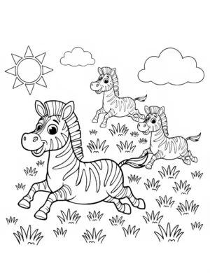 Zebra Stripes in Motion Coloring Page by Mindset Flow